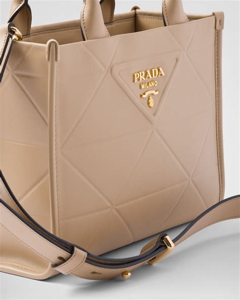 Mini Prada Symbole Leather Bag With Stitching